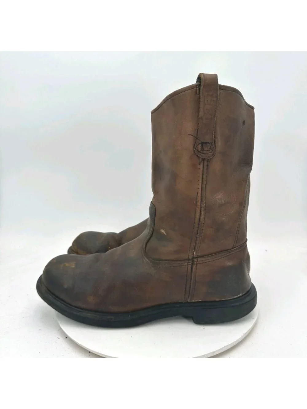 Red Wing Pecos 2231 Men Size 12D Brown Leather 11 inch Safety Toe Pull On Boot